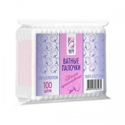 AV ЭДИТ Ватные палочки 100шт в п/э упаковке AV ЭДИТ Ватные палочки 100шт в п/э упаковке